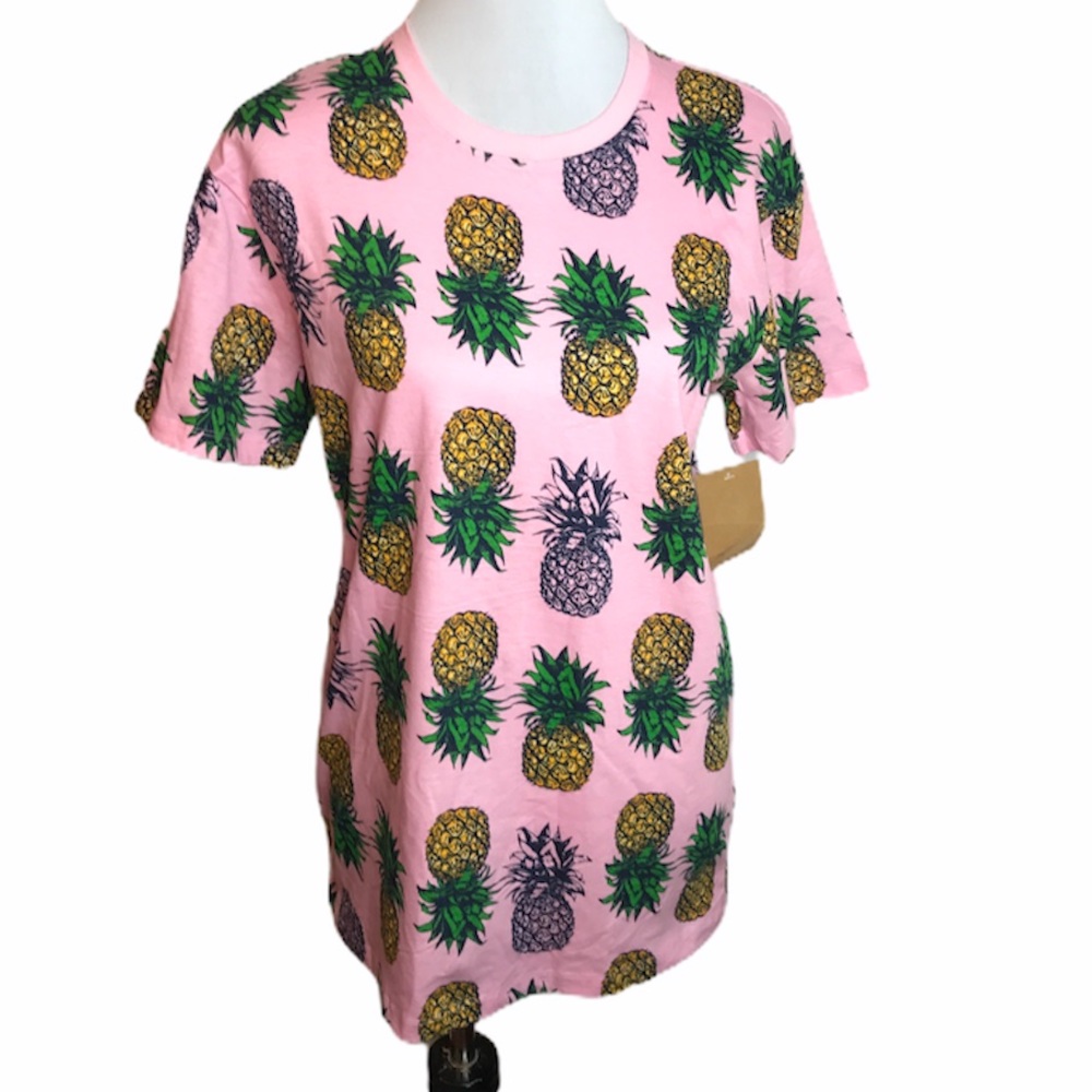 Knicker Bocker Pineapple Crew Neck Shirt Pink Medium